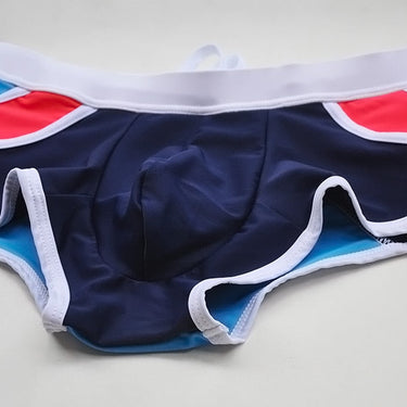 Men's Sexy Swimming Boxer Trunks Low Rise Mosaic Stripe Shorts Swimsuit  -  GeraldBlack.com