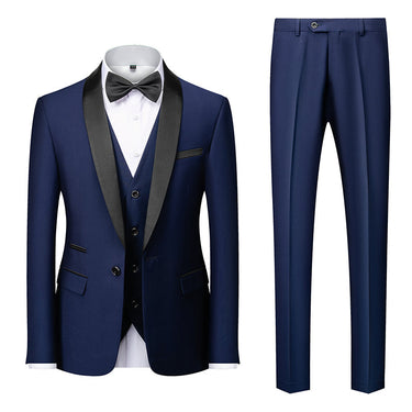 Men's Shawl-Collar Slim Fit Business Wedding Three-Piece Suit  -  GeraldBlack.com
