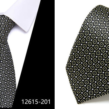 Men's Silk Jacquard Woven Paisley Pattern Mixed Color Classic Tie  -  GeraldBlack.com