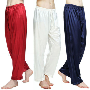 Men's Silk Satin Pajamas Pants Sleep Bottoms S M L XL 2XL 3XL 4XL Plus  -  GeraldBlack.com