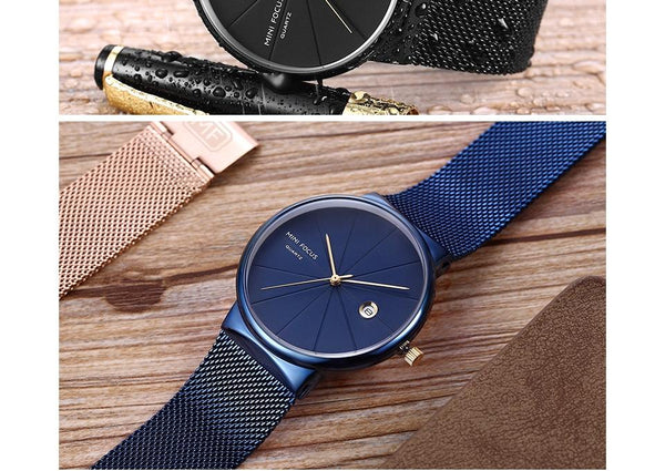 Men's Simple Casual Creative Luxury Steel Fashion Quartz Watches - SolaceConnect.com