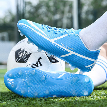 Men's Size 32-47 Blue Cleats Artificial Grass Ground Soccer Shoes  -  GeraldBlack.com