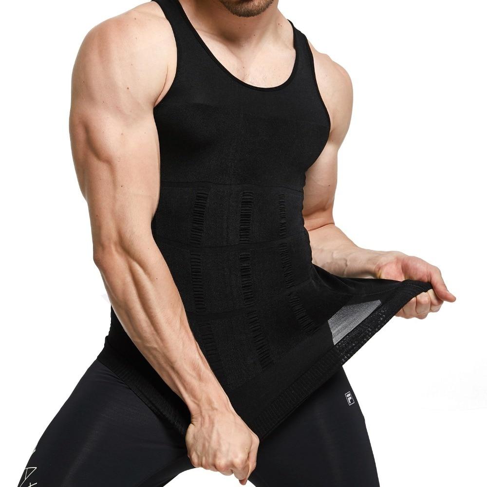 Men's Slimming Tummy Body Shaper Vest Underwear Waist Muscle Girdle Shirt  -  GeraldBlack.com