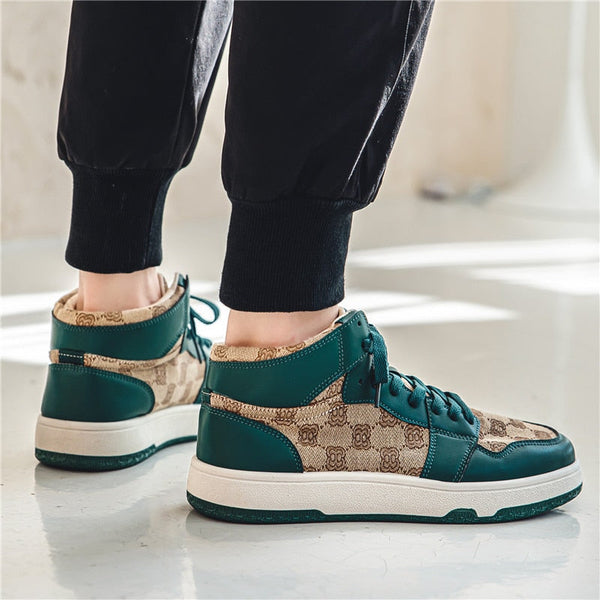 Men's Sneakers Flat Thick Sole Luxury Zapatillas Hombre Rubber Autumn Shoes  -  GeraldBlack.com