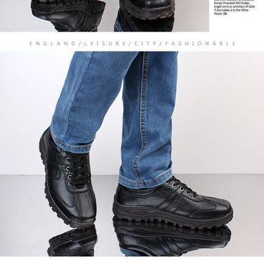 Men's Soft Genuine Leather Handmade Flat Lace Up Fashion Shoes 38-48 Size  -  GeraldBlack.com