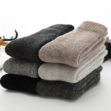 Men's Solid Merino <span>Rabbit Cashmere <' and 'span>Wool Warm Socks for Snow Winter  -  GeraldBlack.com