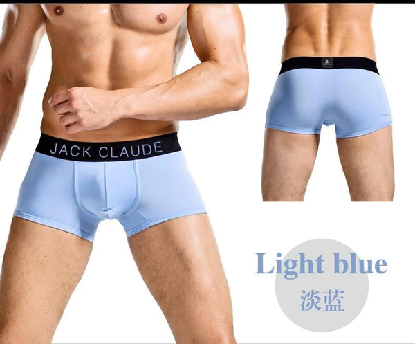 Men's Solid Spandex Pouch Sheath Sheer Boxers Panties Underwear Underpants - SolaceConnect.com