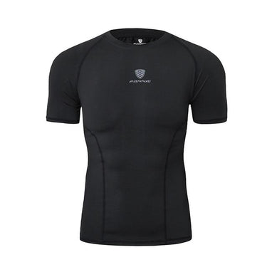 Men's Sport Running Gym Body Building Fitness Tight Short Sleeve T-shirts - SolaceConnect.com