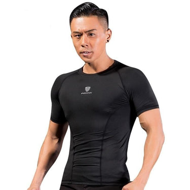 Men's Sport Running Gym Body Building Fitness Tight Short Sleeve T-shirts  -  GeraldBlack.com