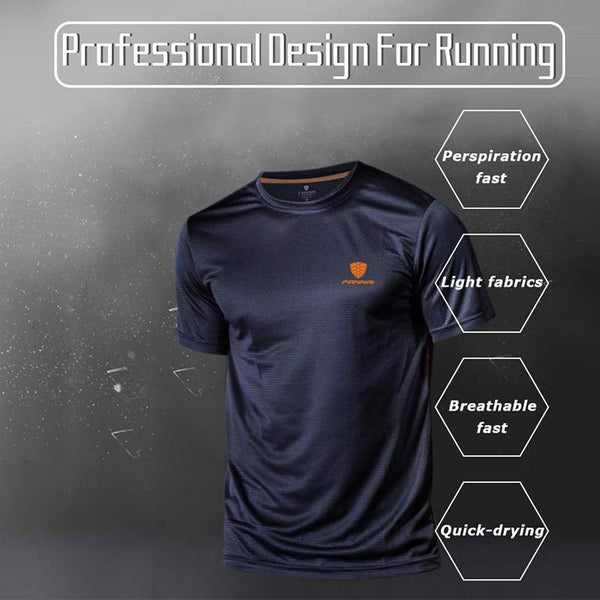 Men's Sports Fitness Jersey Fit Running Quick Dry Gym T-Shirts - SolaceConnect.com