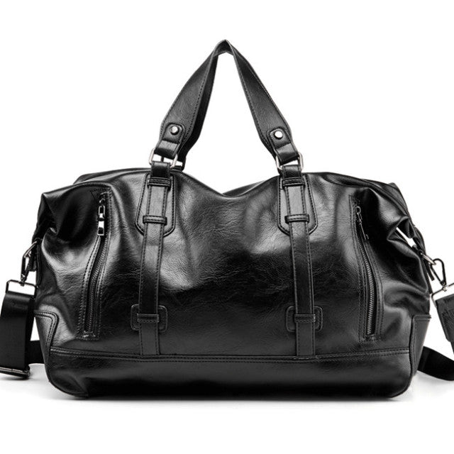 Men's Sports Fitness Training Classic Soft Synthetic Leather Gym Bag  -  GeraldBlack.com