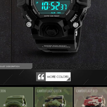 Men's Sports Military Camouflage Digital Watches with Chronograph  -  GeraldBlack.com