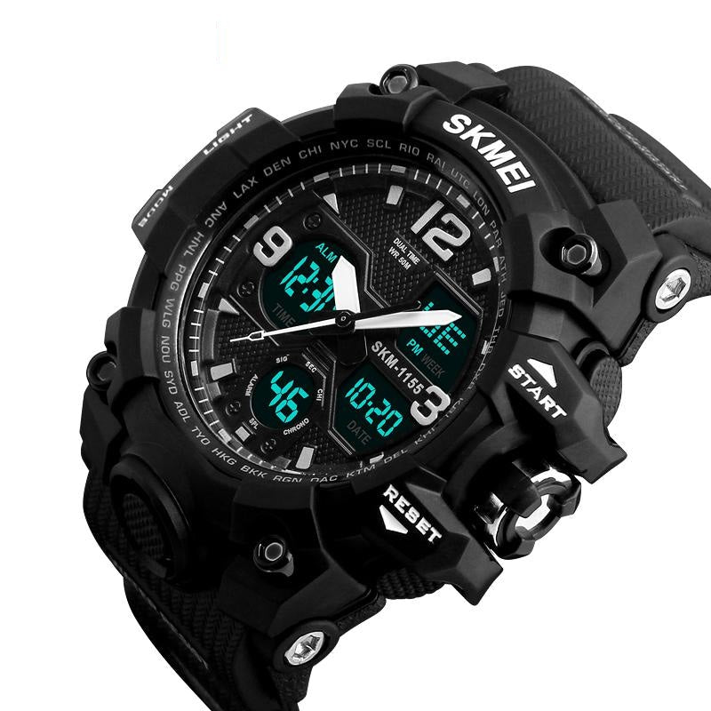 Men's Sports Waterproof Digital Analog LED Quartz Dual Display Wristwatches  -  GeraldBlack.com