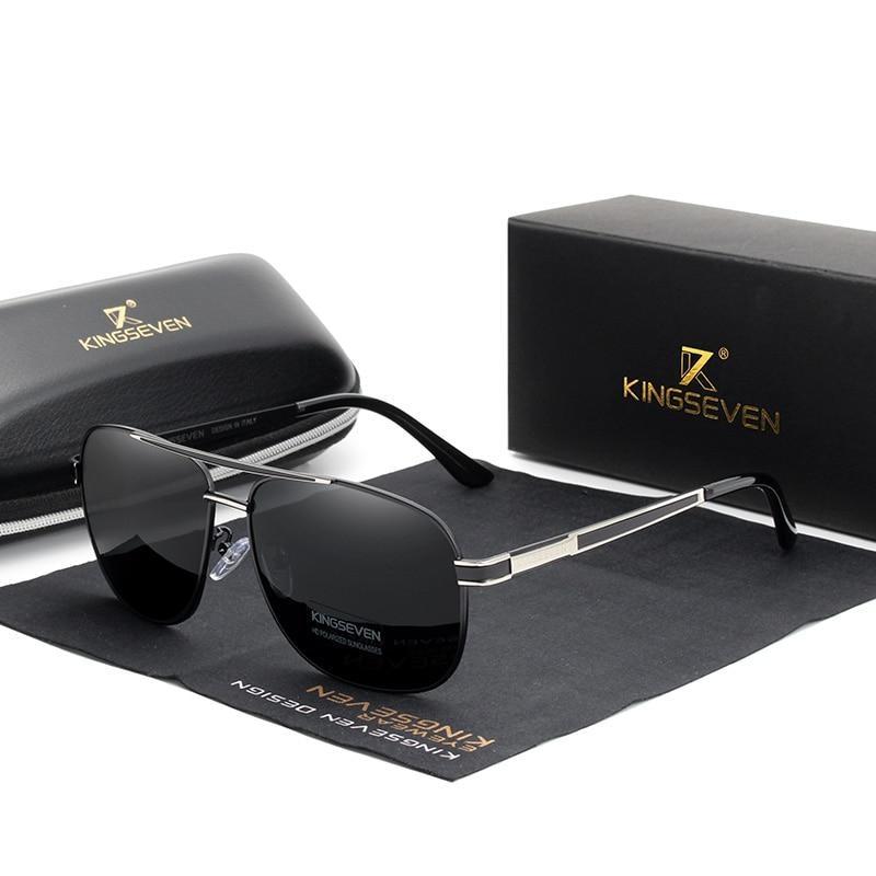 Men's Square Mirror Lens 100% UV Protect Polarized Sunglasses  -  GeraldBlack.com
