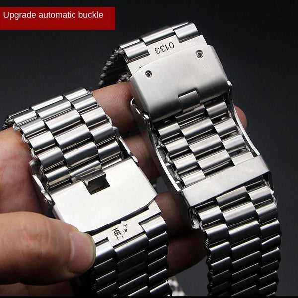 Men's Stainless Steel Automatic Metal Buckle Self Lengthened Braided Belt - SolaceConnect.com