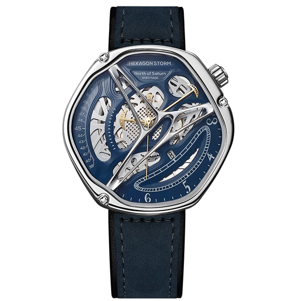 Men's Stainless Steel Luxury Designer Automatic Mechanical Wristwatch  -  GeraldBlack.com