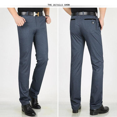 Men's Straight Business Suit Trousers Big Size Classic Formal Summer Pants - SolaceConnect.com