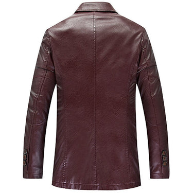 Men's Suit leather jacket Fashion Coat Leisure Suit Overcoat Outer Wear Spring  -  GeraldBlack.com