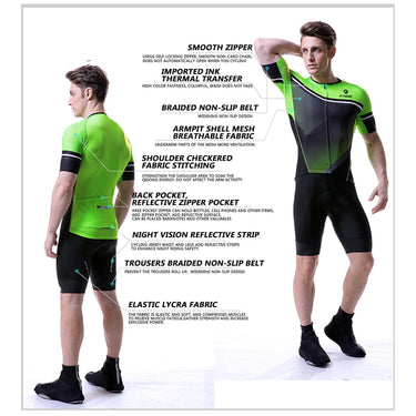 Men's Summer Advanced Craftsmanship Short Sleeve Cycling Jersey  -  GeraldBlack.com