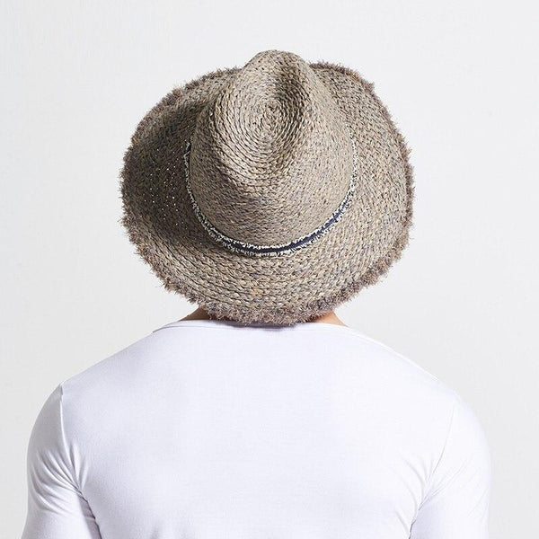 Men's Summer and Spring Outdoor Travel Raffia Wide Brim Sun Hat - SolaceConnect.com