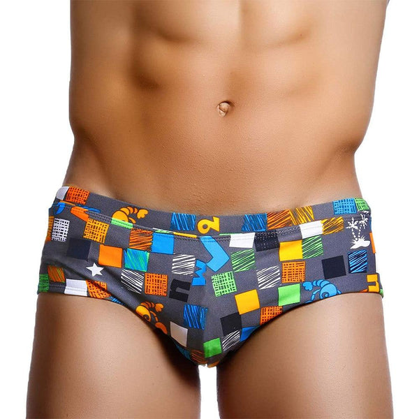 Men's Summer Fashion Fun Printed Swimwear Bathing Suit with Pad - SolaceConnect.com