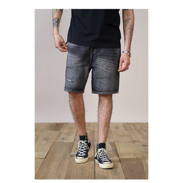 Men's Summer Fashion Ripped Loose 100% Cotton Oversize Denim Shorts<br>  -  GeraldBlack.com