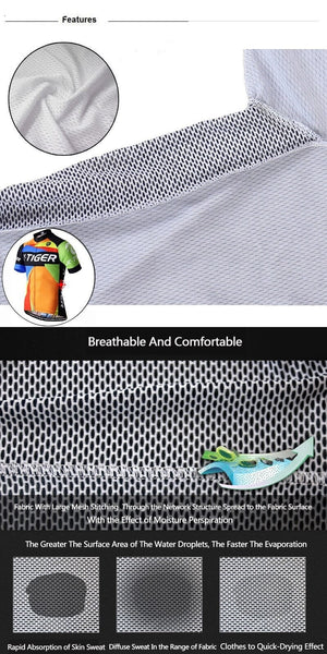 Men's Summer Fashion Short Sleeve Cycling Polyester Sportswear Suit Jersey Set  -  GeraldBlack.com