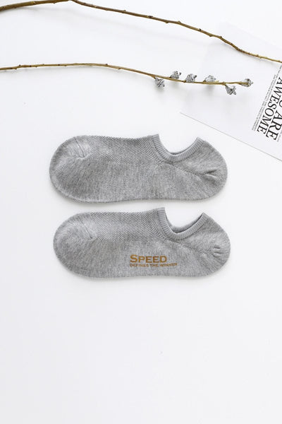 Men's Summer Printed Combed Cotton Mesh Invisible Ankle Socks - SolaceConnect.com