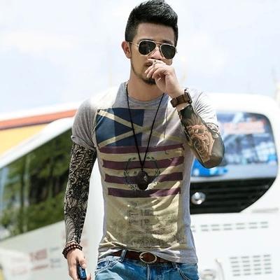 Men's Summer Short Sleeve Round Neck Printed Fashion T-Shirts Tops Tees - SolaceConnect.com