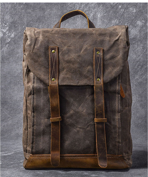 Men's Super Large Capacity Vintage Handmade 17inch Laptop Backpack  -  GeraldBlack.com