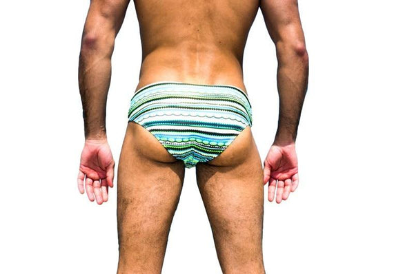 Men's Swimming Boxer Shorts Trunks Swimwear Briefs with Tropical Print - SolaceConnect.com