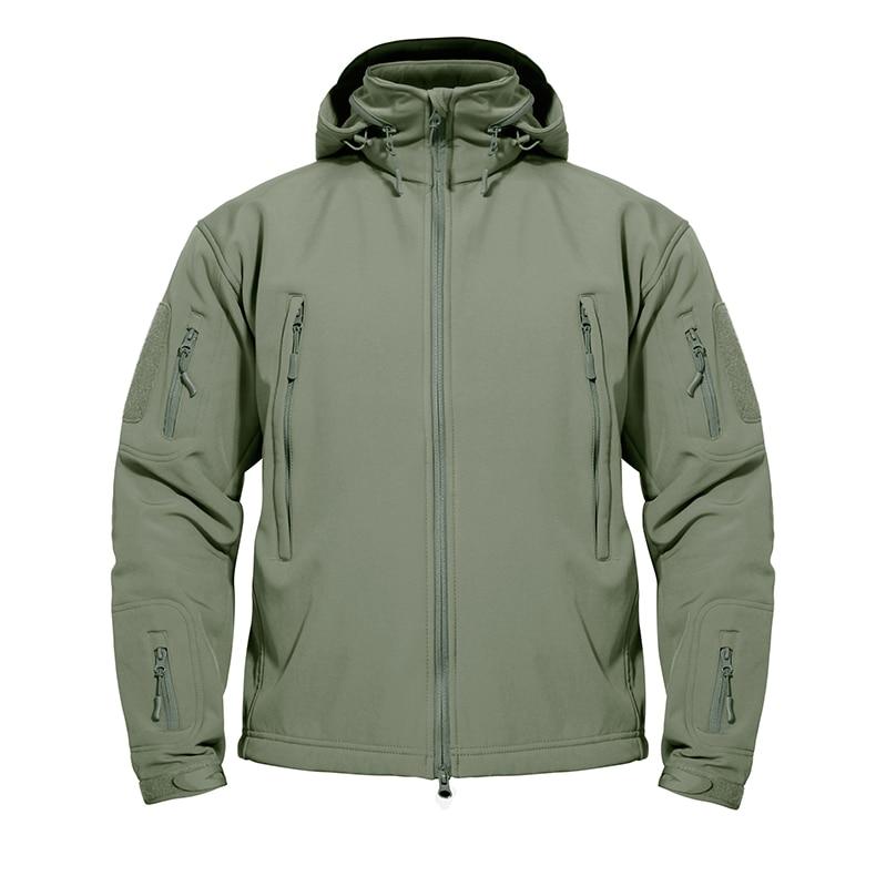 Men's Tactical Softshell Fleece Waterproof Windproof Military Jacket ...