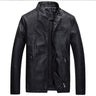 Men's Thick Velvet Faux Leather Biker Motorcycle Jackets for Autumn Winter - SolaceConnect.com
