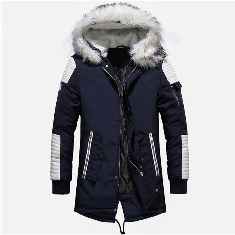 Men's Thick Warm Winter Parkas Hooded Collar Casual Outwear Jackets  -  GeraldBlack.com