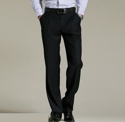 Men's Thin and Thick Super Large Mid Waist Loose Business Casual Pants - SolaceConnect.com