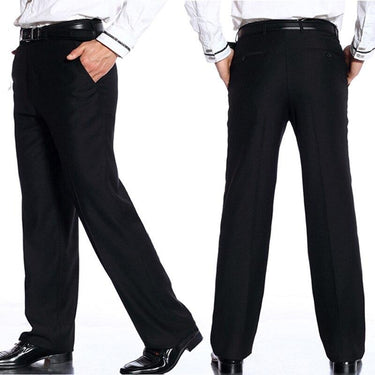 Men's Thin and Thick Super Large Mid Waist Loose Business Casual Pants  -  GeraldBlack.com