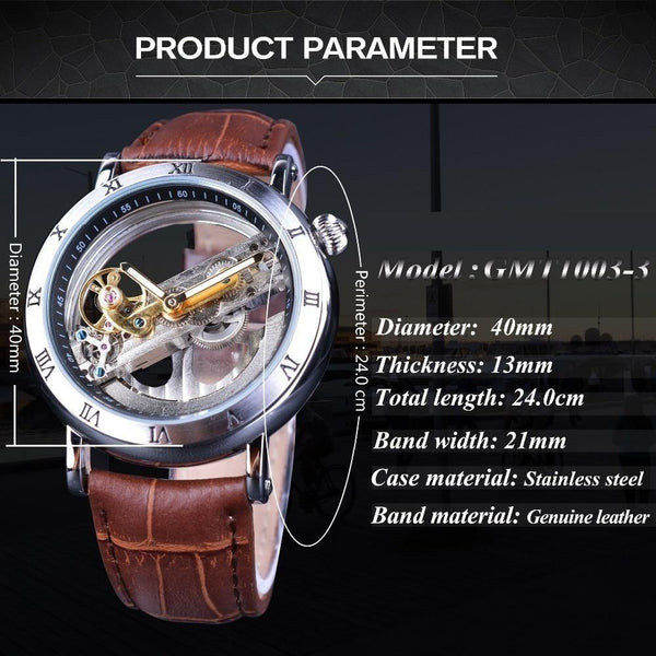 Men's Top Brand Luxury Brown Leather Strap Watch with Minimalism Design - SolaceConnect.com