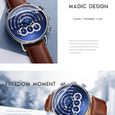 Men's Top Luxury Casual Creative Vogue Quartz Hour Chronograph Watch - SolaceConnect.com