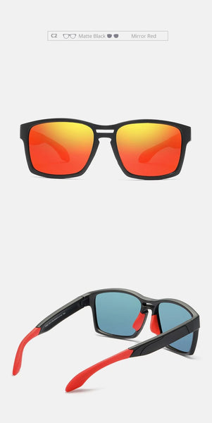 Men's Tr90 Clear View Mirror Frame Sunglasses With Elastic Rubber - SolaceConnect.com