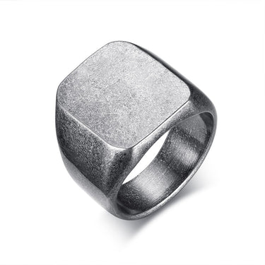 Men's Unique Cool Punk Style Stainless Steel Square Party Ring  -  GeraldBlack.com