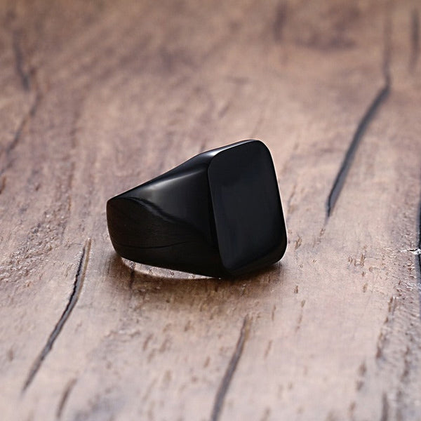 Men's Unique Cool Punk Style Stainless Steel Square Party Ring  -  GeraldBlack.com