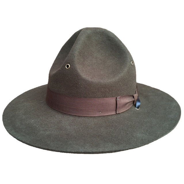 Men's US Military Campaign Drill Sergeant Wool Mountie Ranger Hat ...