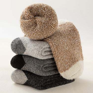 Men's Vintage 5 Pairs Lot Cashmere Thick Wool Warm Winter Socks  -  GeraldBlack.com