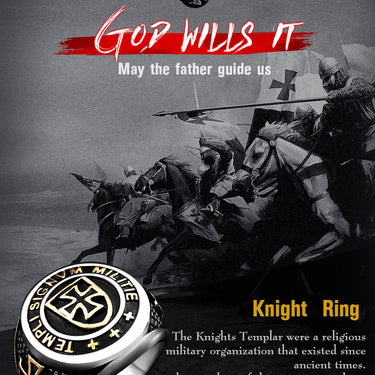 Men's Vintage Fashion Cross Knights Templars Stainless Steel Ring  -  GeraldBlack.com