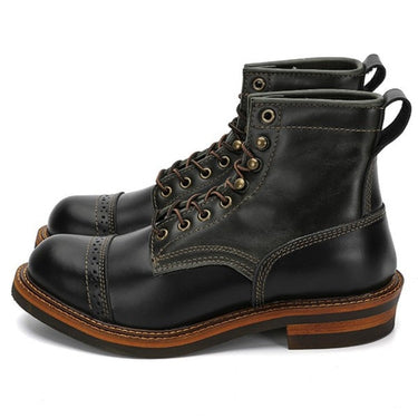 Men's Vintage Fashion Genuine Leather Casual Work Motorcycle Boots  -  GeraldBlack.com