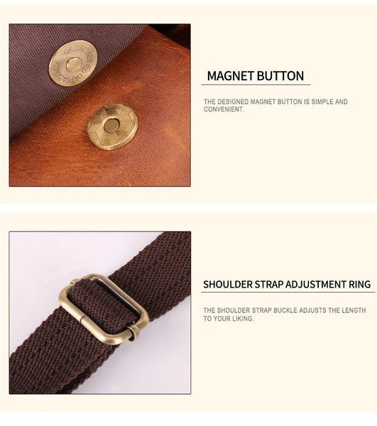 Men's Vintage Genuine Leather Multifunction Money Phone Waist Bag  -  GeraldBlack.com
