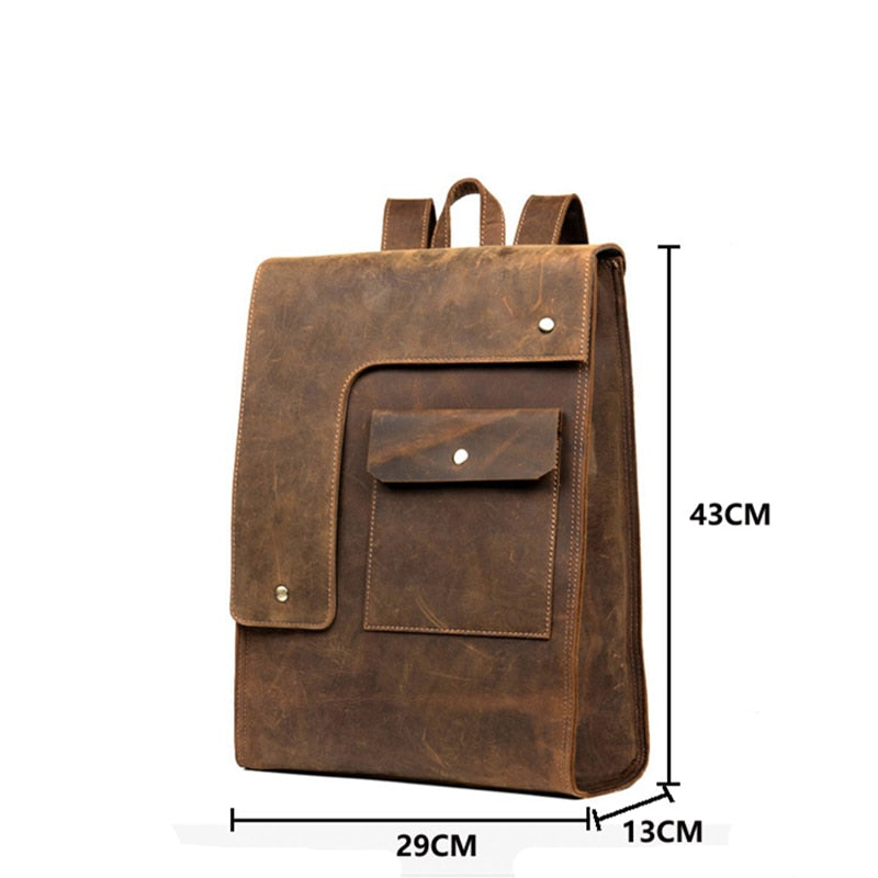 Men's Vintage Handmade Business Laptop Shoulder Rucksack Backpack  -  GeraldBlack.com