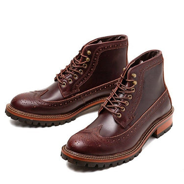 Men's Vintage Handmade Casual Genuine Leather Motorcycle Ankle Boots  -  GeraldBlack.com