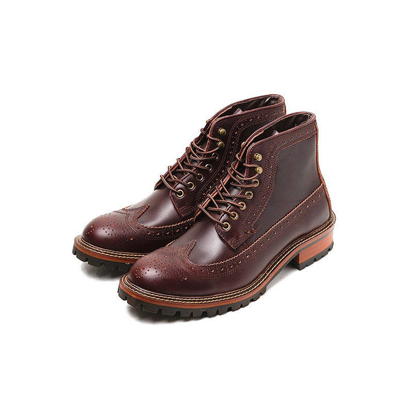 Men's Vintage Handmade Casual Genuine Leather Motorcycle Ankle Boots  -  GeraldBlack.com