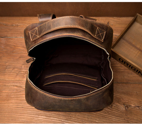 Men's Vintage Handmade Genuine Leather Laptop Rucksack Backpack  -  GeraldBlack.com